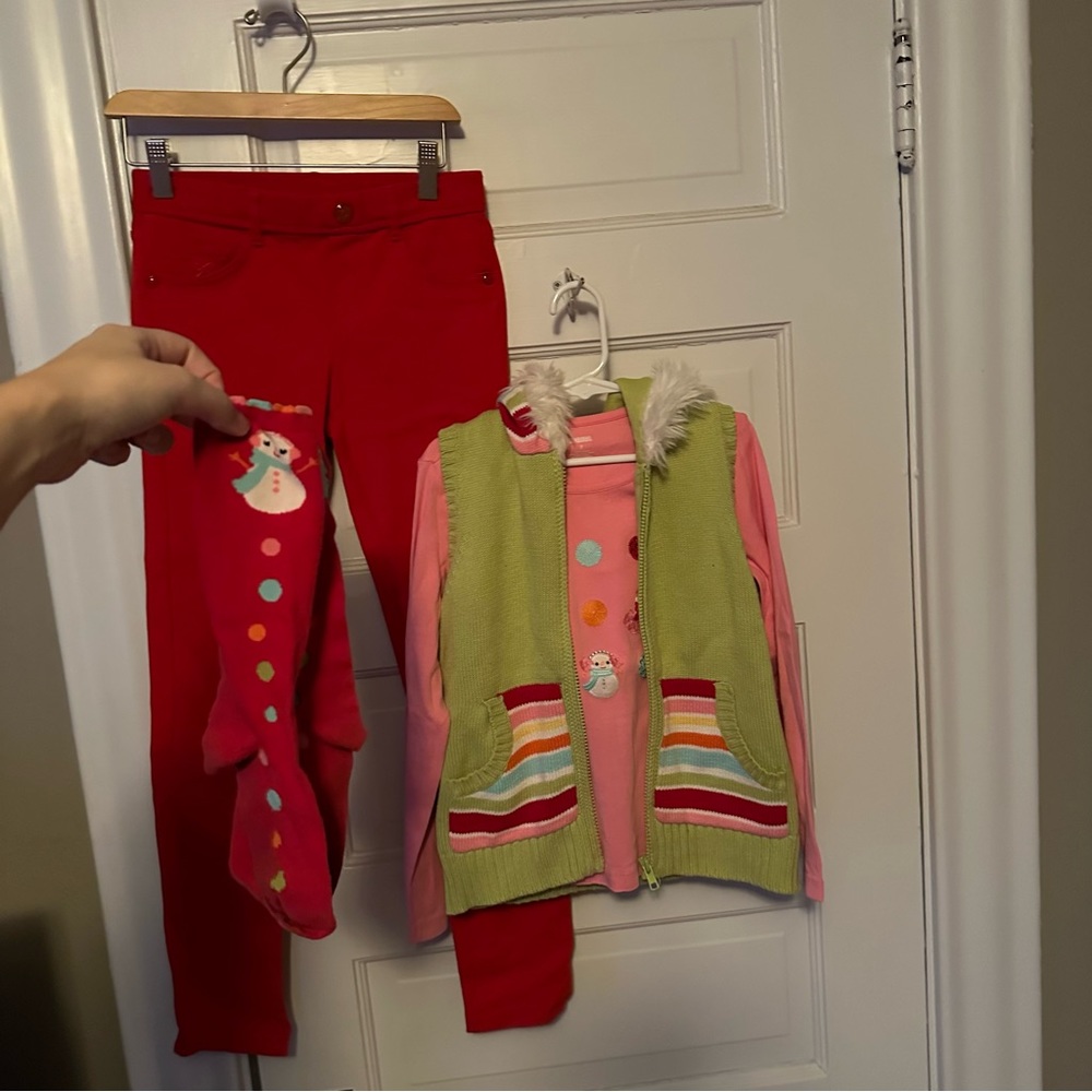 Gymboree Winter Cheer Girls Size 7/8 Outfit